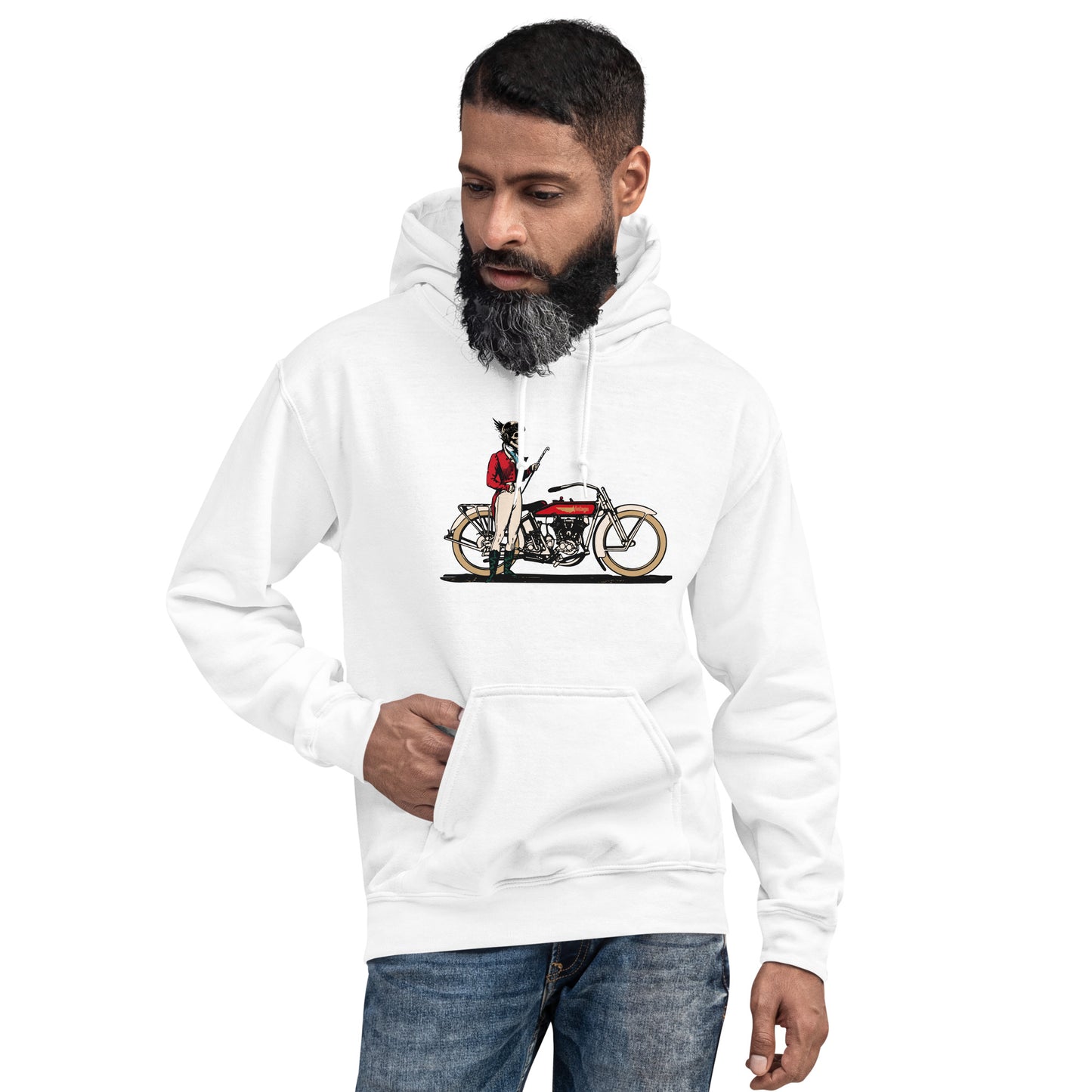 Vintage Motorcycle Skeleton Rider Unisex Hoodie