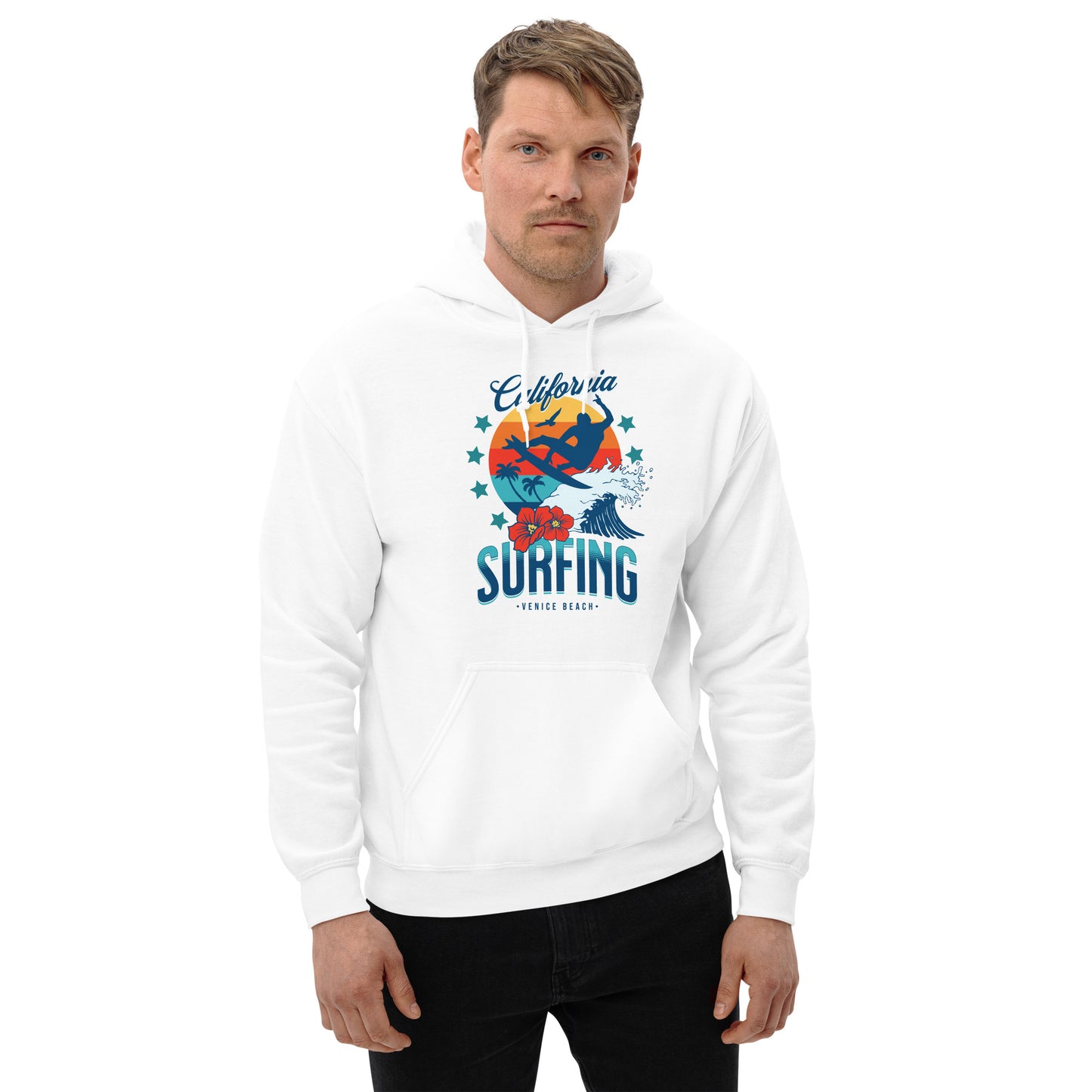 Surfing Venice Beach California Unisex Hoodie