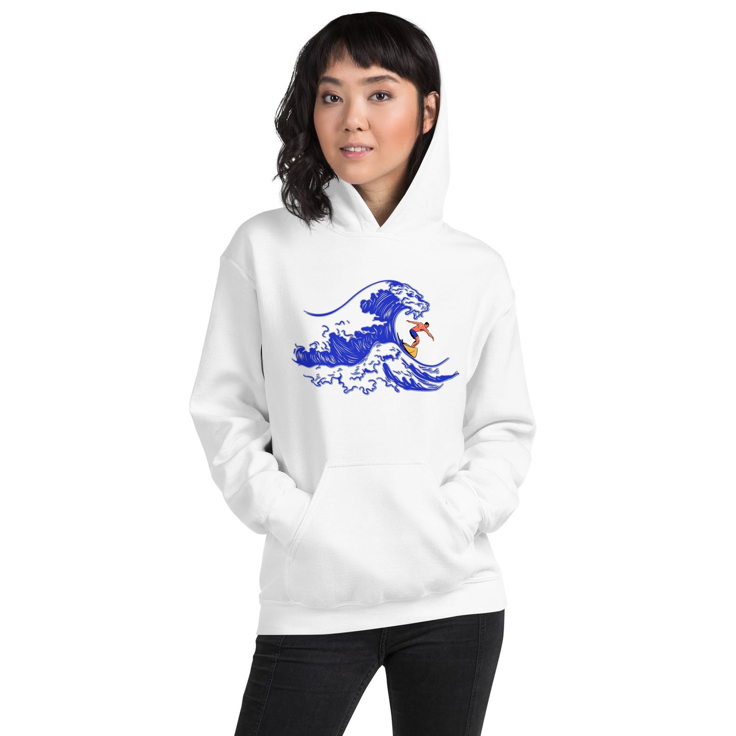 Surfing Big Waves Unisex Hoodie