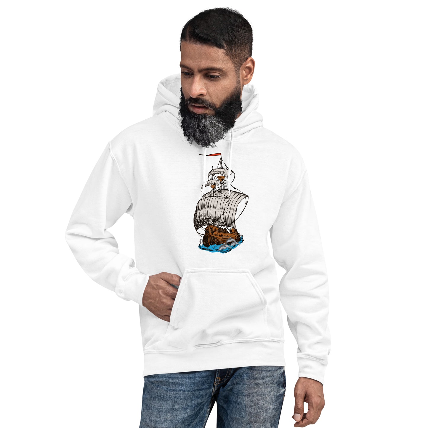 Ship & Dolphins Unisex Hoodie