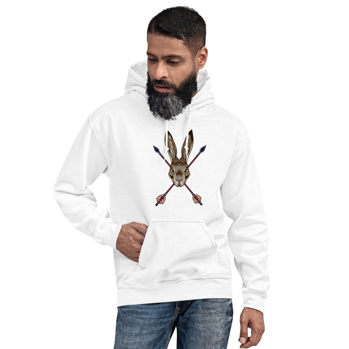 Arrow Hunting Rabbits Unisex Hoodie