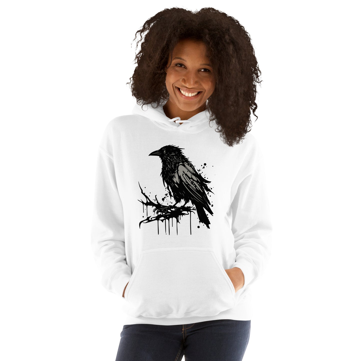 Raven Paint Splatter Unisex Hoodie