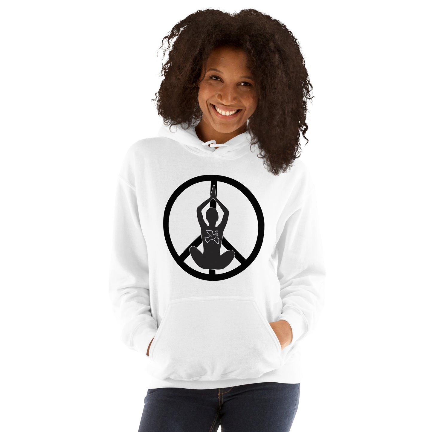 Yoga Peace Sign Unisex Hoodie