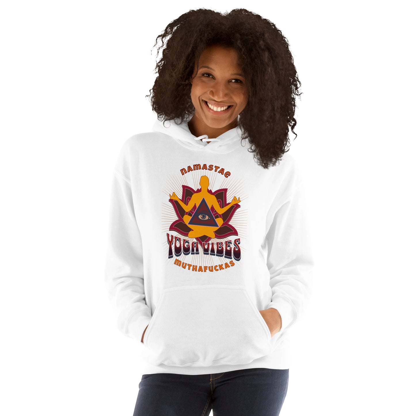 Yoga Vibes Namaste Muthaf@#kas Unisex Hoodie