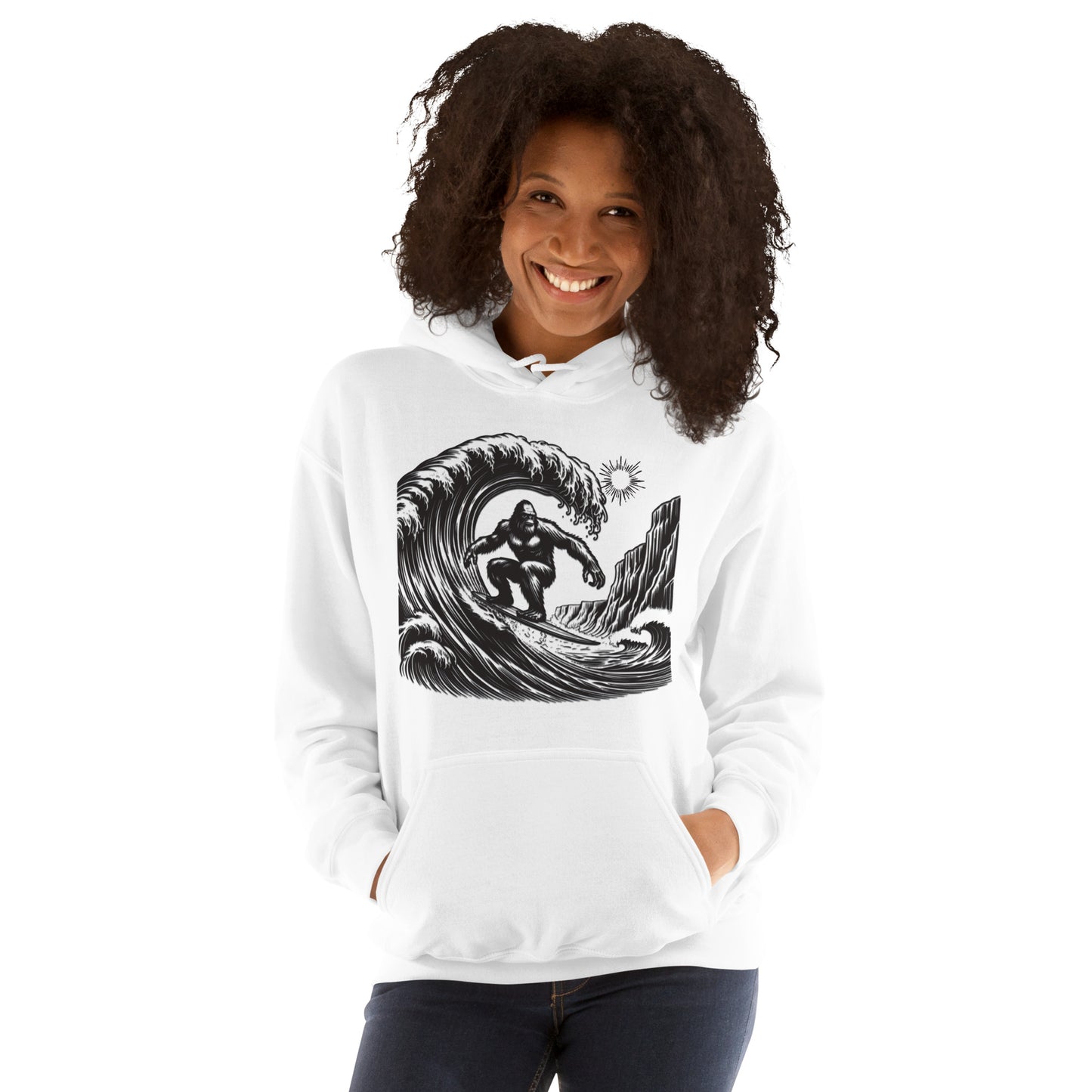 Surfing Ape Unisex Hoodie