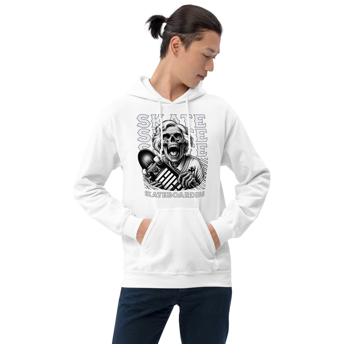 Screaming Skull Skateboarding Unisex Hoodie