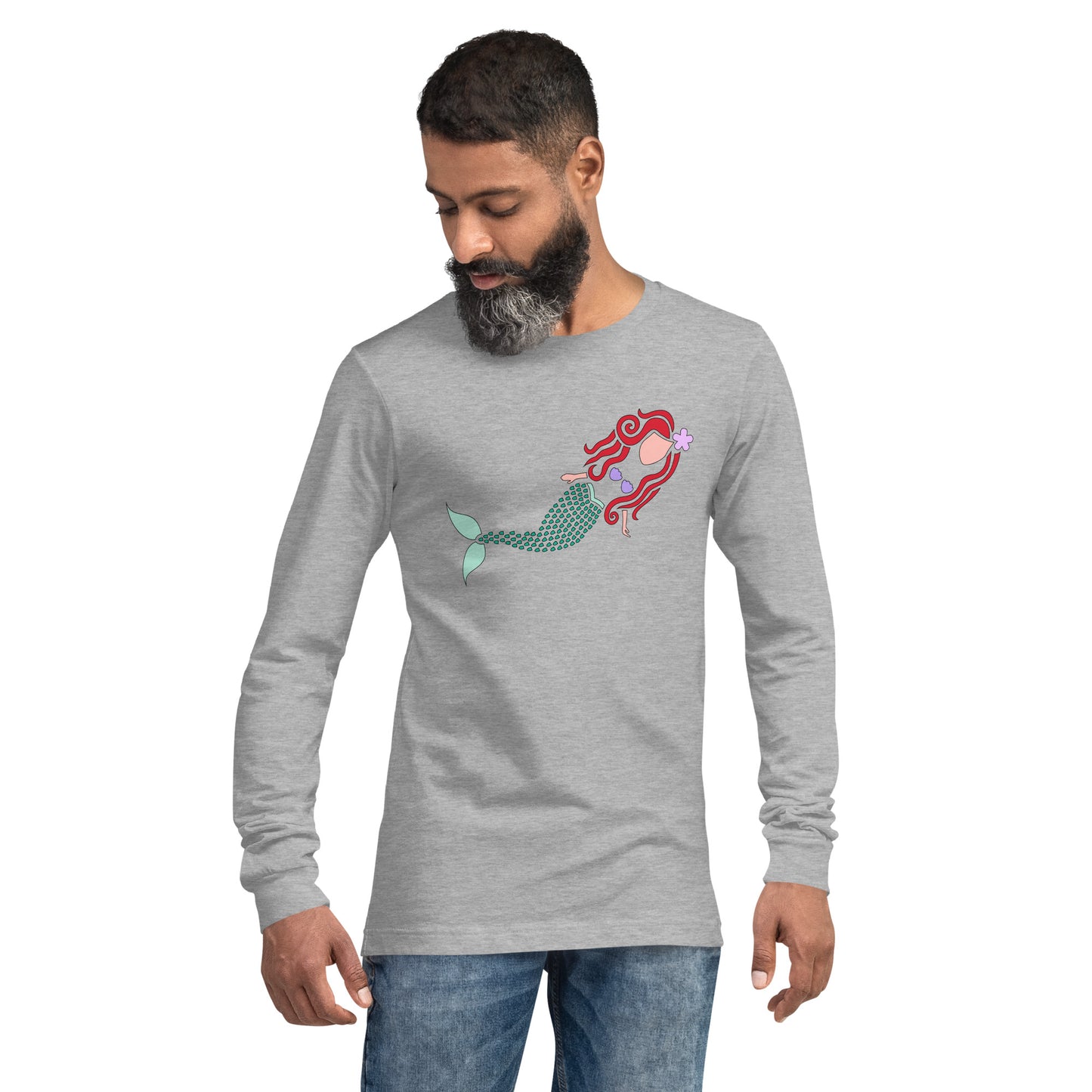 A Mermaid Under the Water Unisex Long Sleeve Shirt