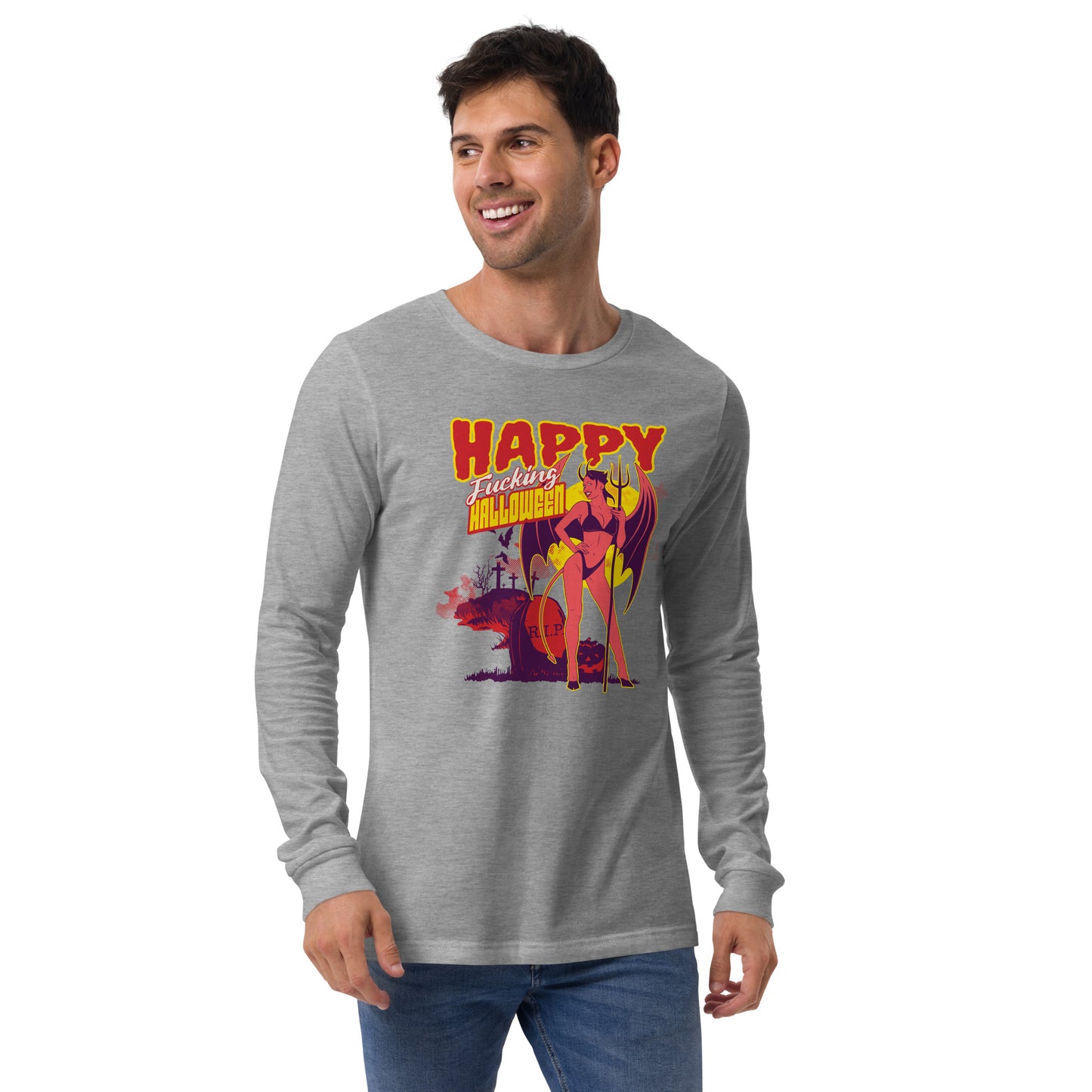 Happy F@#king Halloween Unisex Long Sleeve Shirt