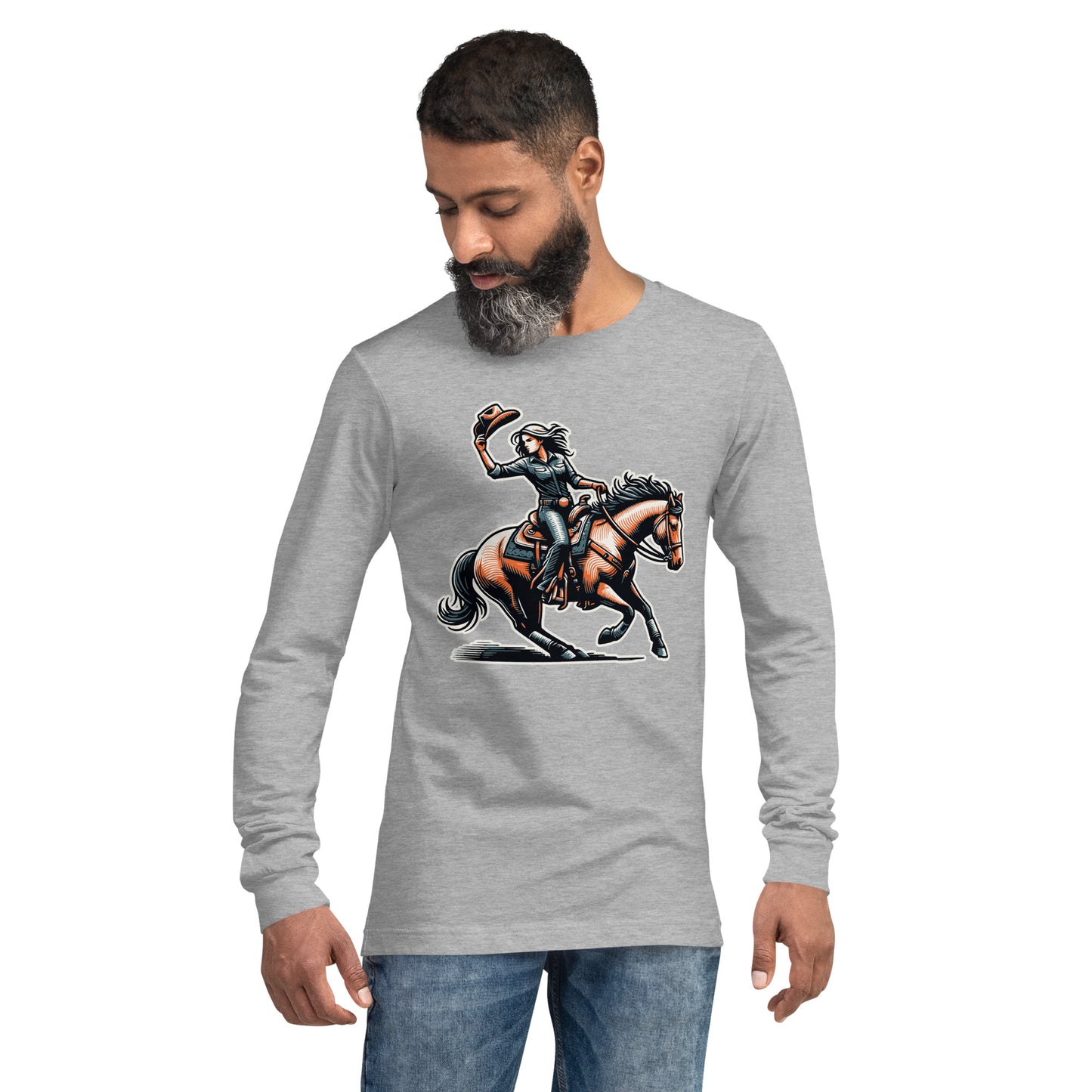 Cowgirl Yeehaw! Unisex Long Sleeve Shirt