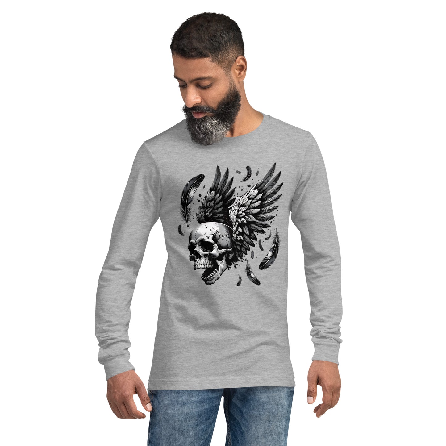 Flying Skull Unisex Long Sleeve Shirt