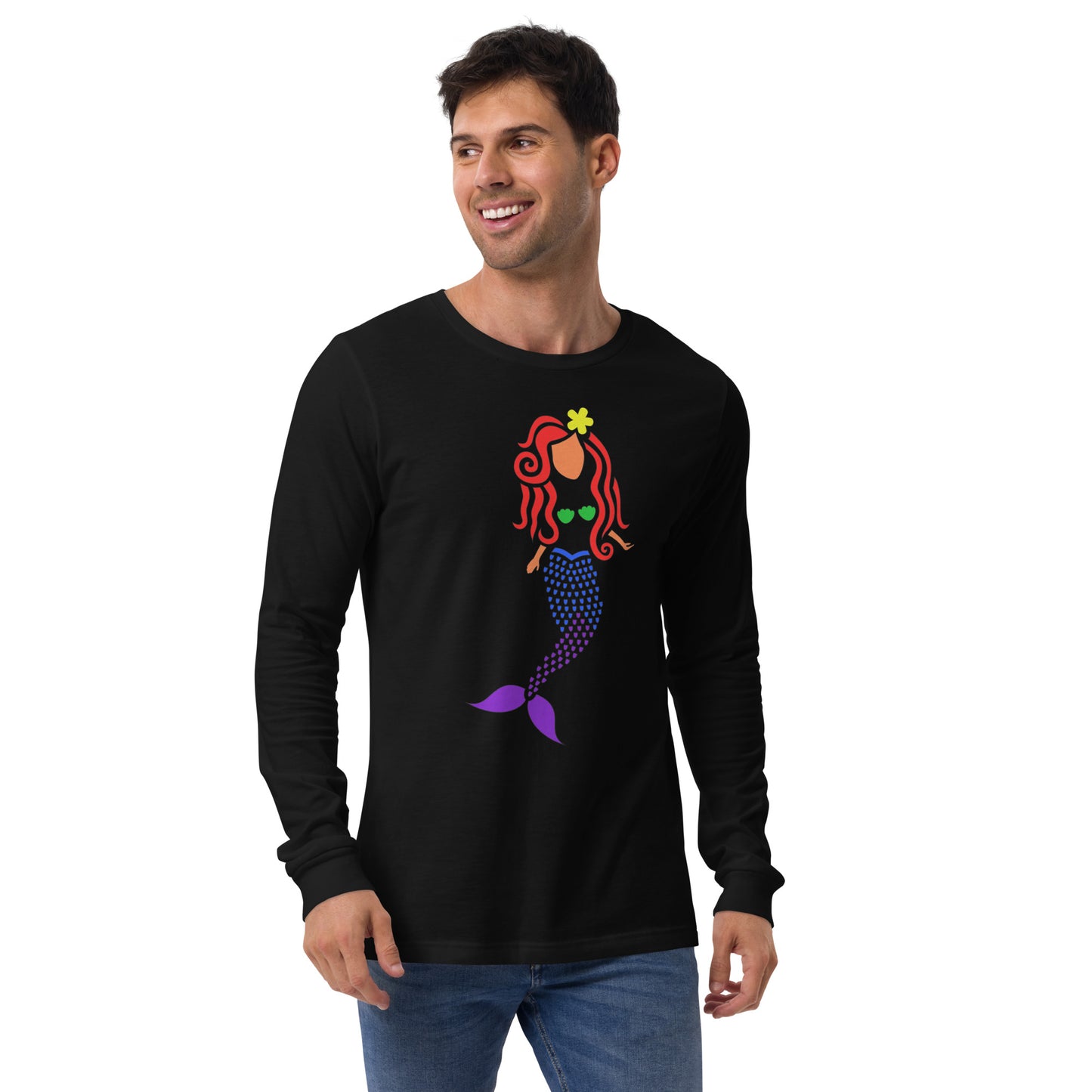 Rainbow Mermaid Unisex Long Sleeve Shirt