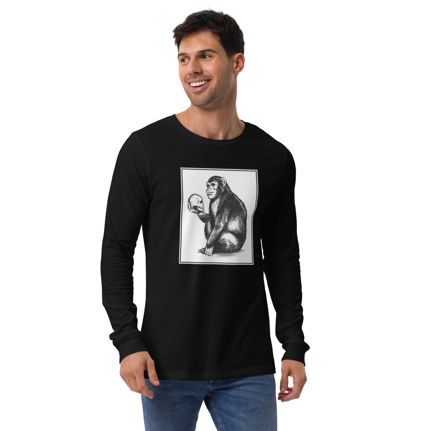 Chimp Thinker Unisex Long Sleeve Shirt