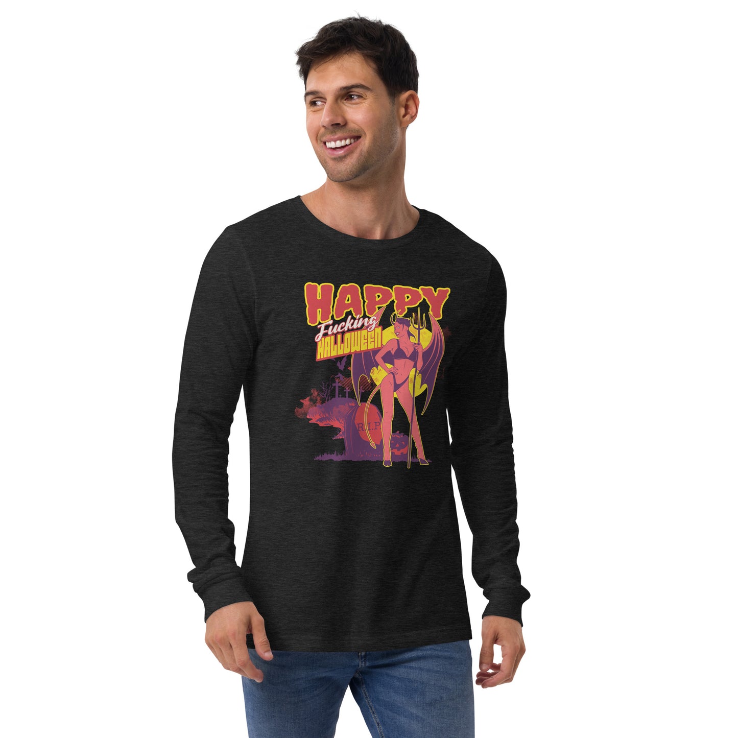 Happy F@#king Halloween Unisex Long Sleeve Shirt