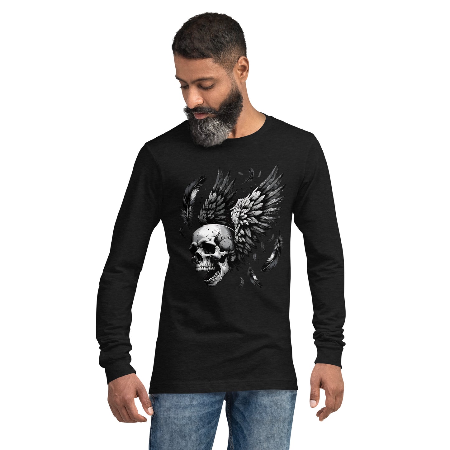 Flying Skull Unisex Long Sleeve Shirt