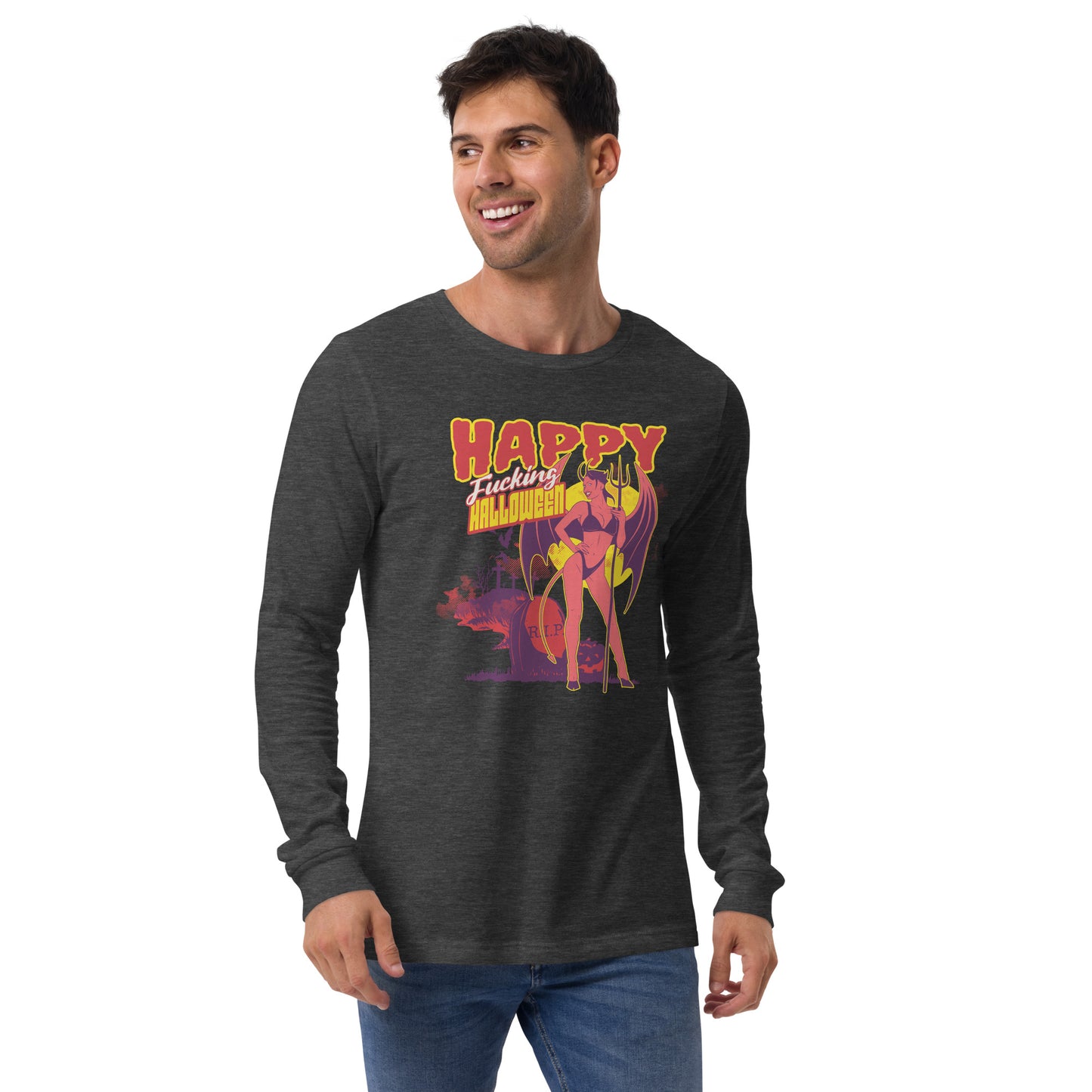 Happy F@#king Halloween Unisex Long Sleeve Shirt