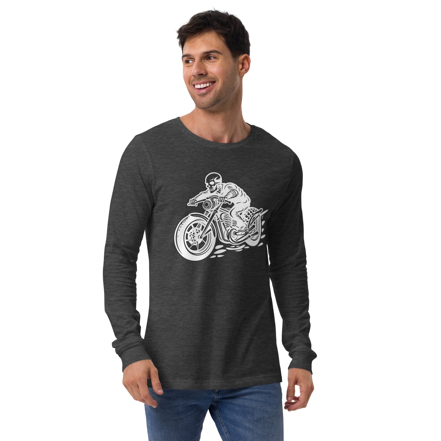 Skeleton Biker Unisex Long Sleeve Shirt