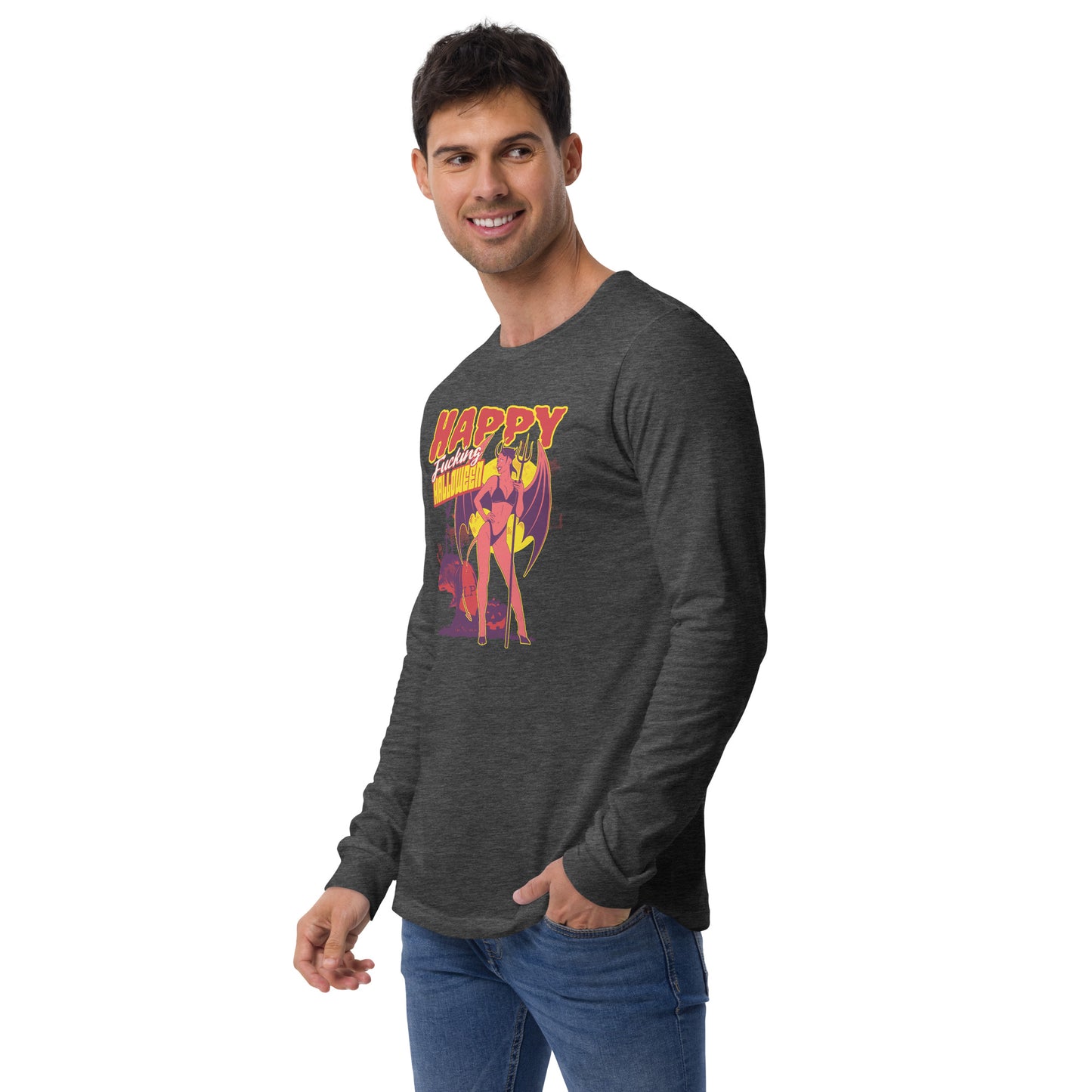 Happy F@#king Halloween Unisex Long Sleeve Shirt