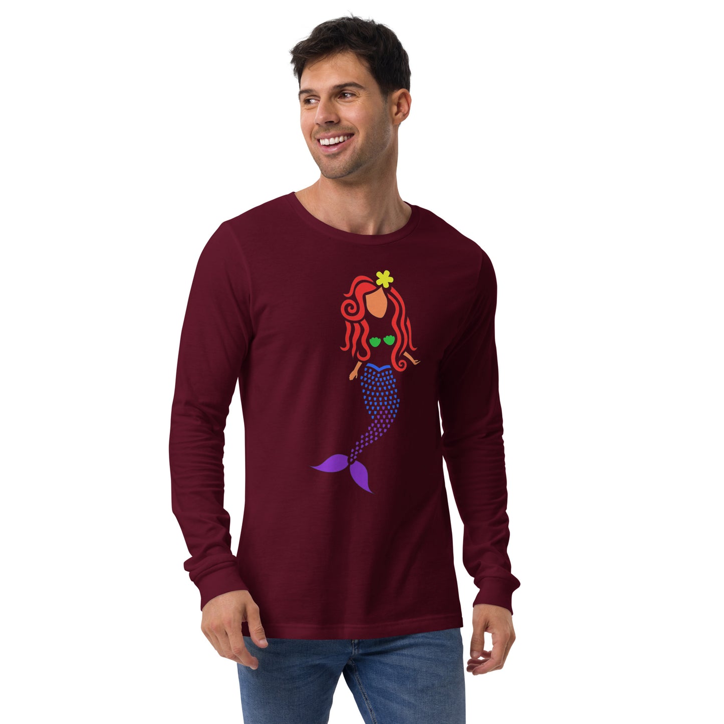 Rainbow Mermaid Unisex Long Sleeve Shirt