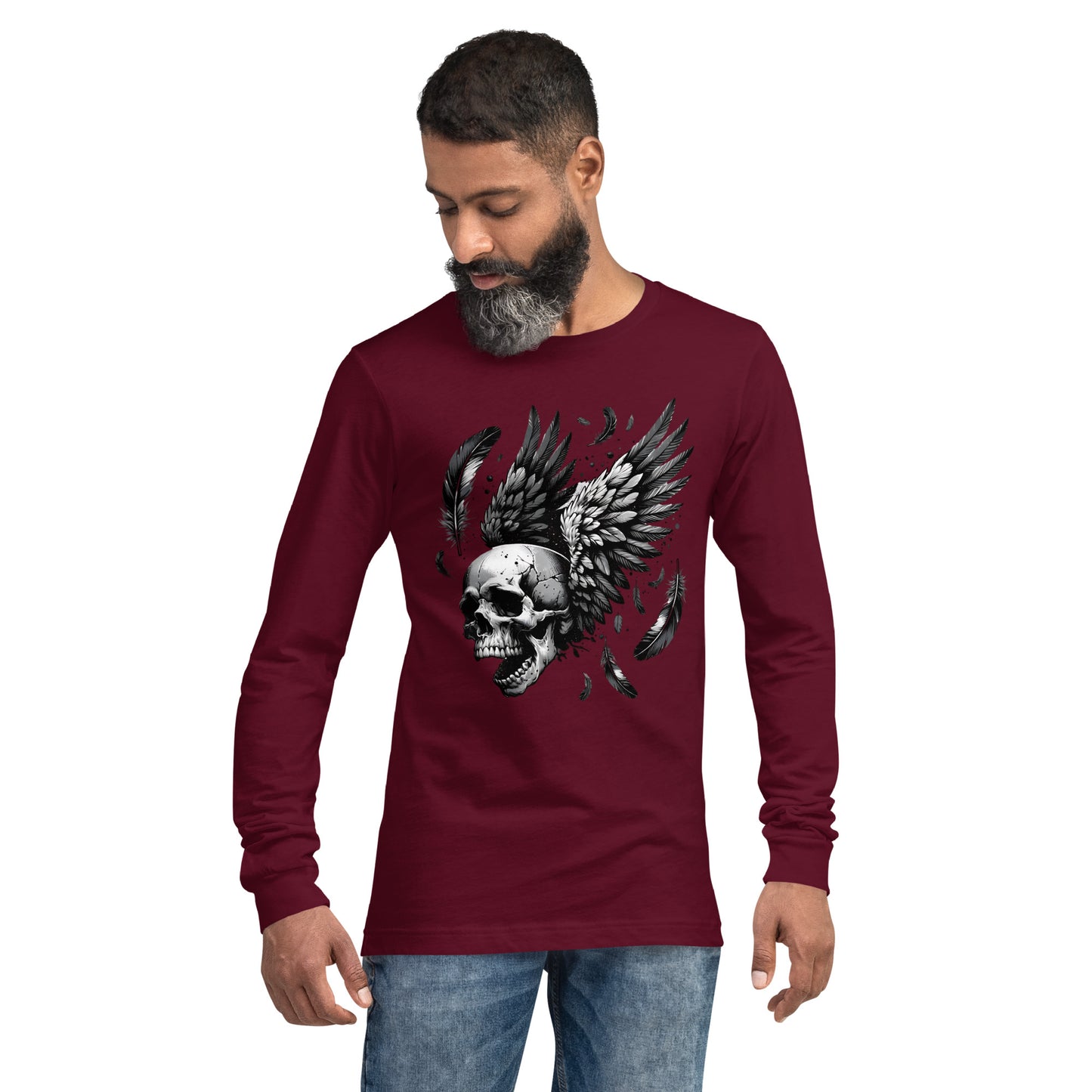 Flying Skull Unisex Long Sleeve Shirt