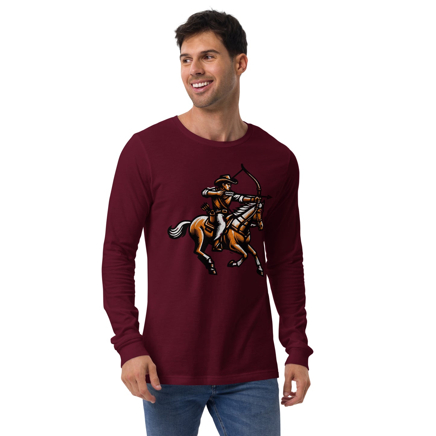 Cowboy Archer Unisex Long Sleeve Shirt