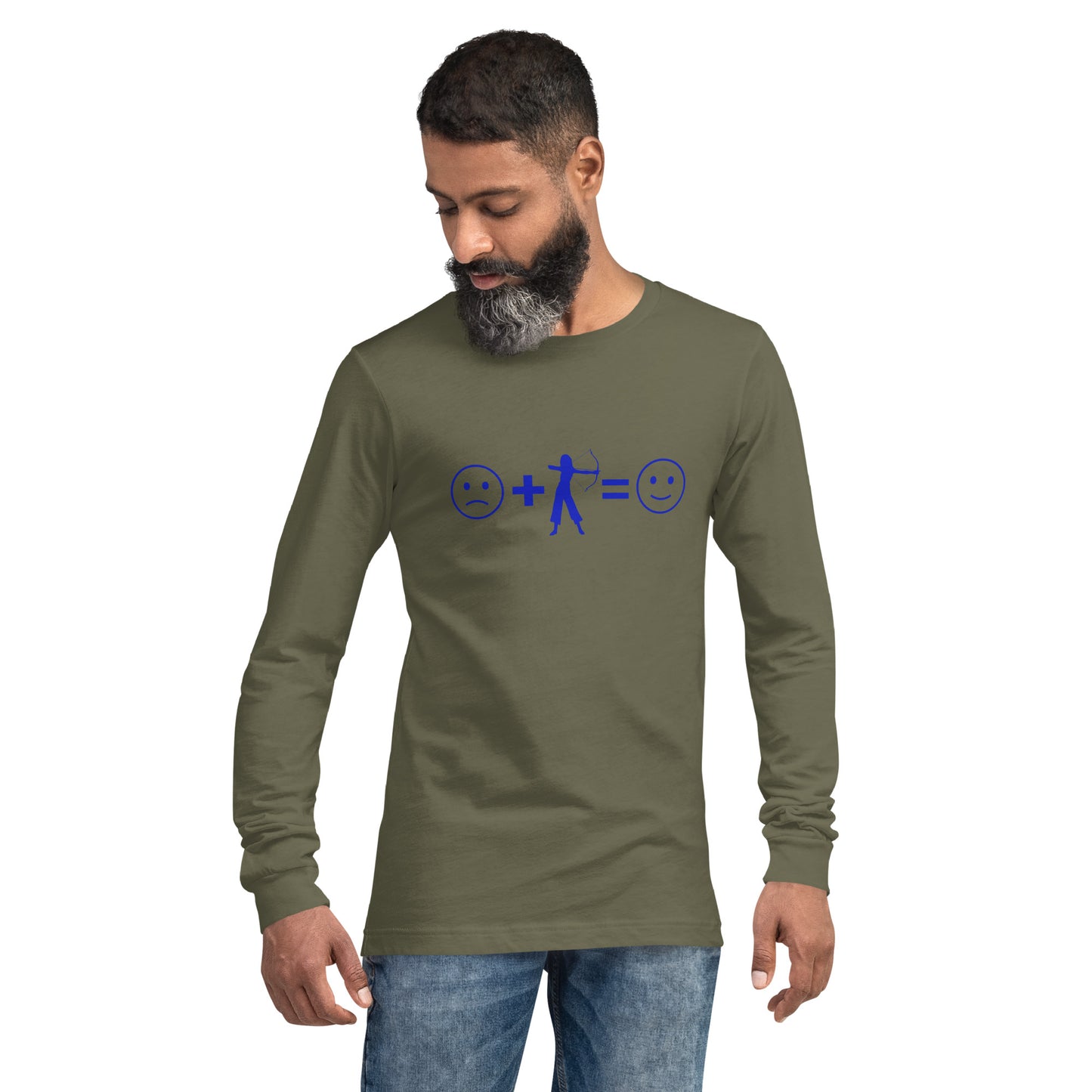 Archery Equals Happiness Unisex Long Sleeve Shirt