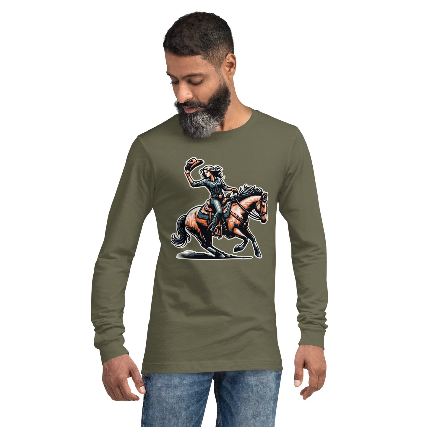 Cowgirl Yeehaw! Unisex Long Sleeve Shirt