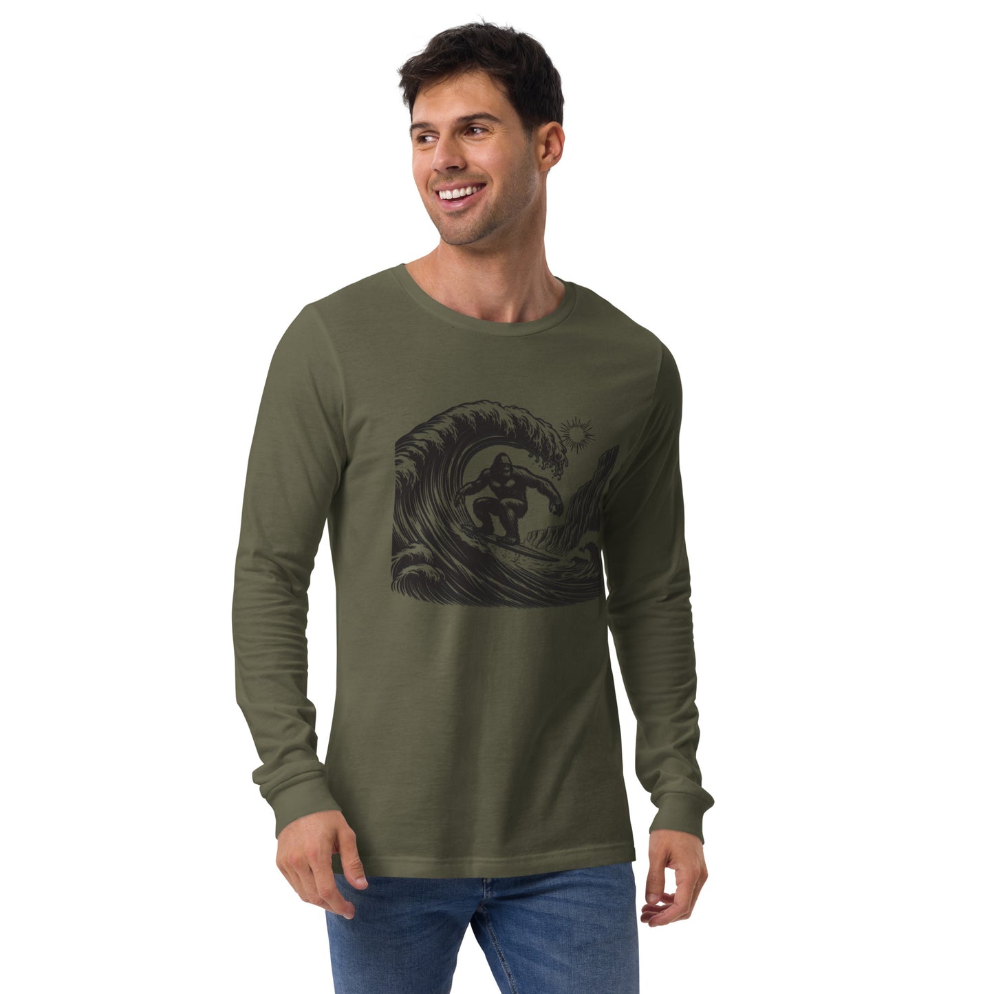 Surfing Ape Unisex Long Sleeve Shirt