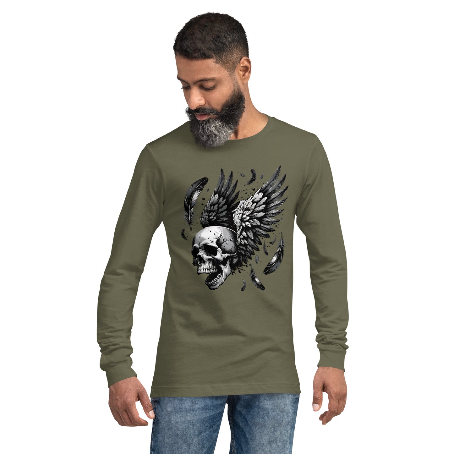 Flying Skull Unisex Long Sleeve Shirt