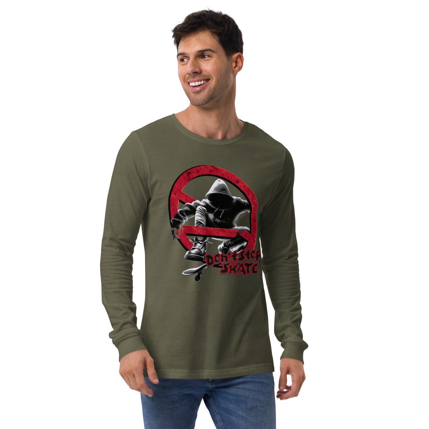 Don't Stop, Skate Unisex Long Sleeve Shirt