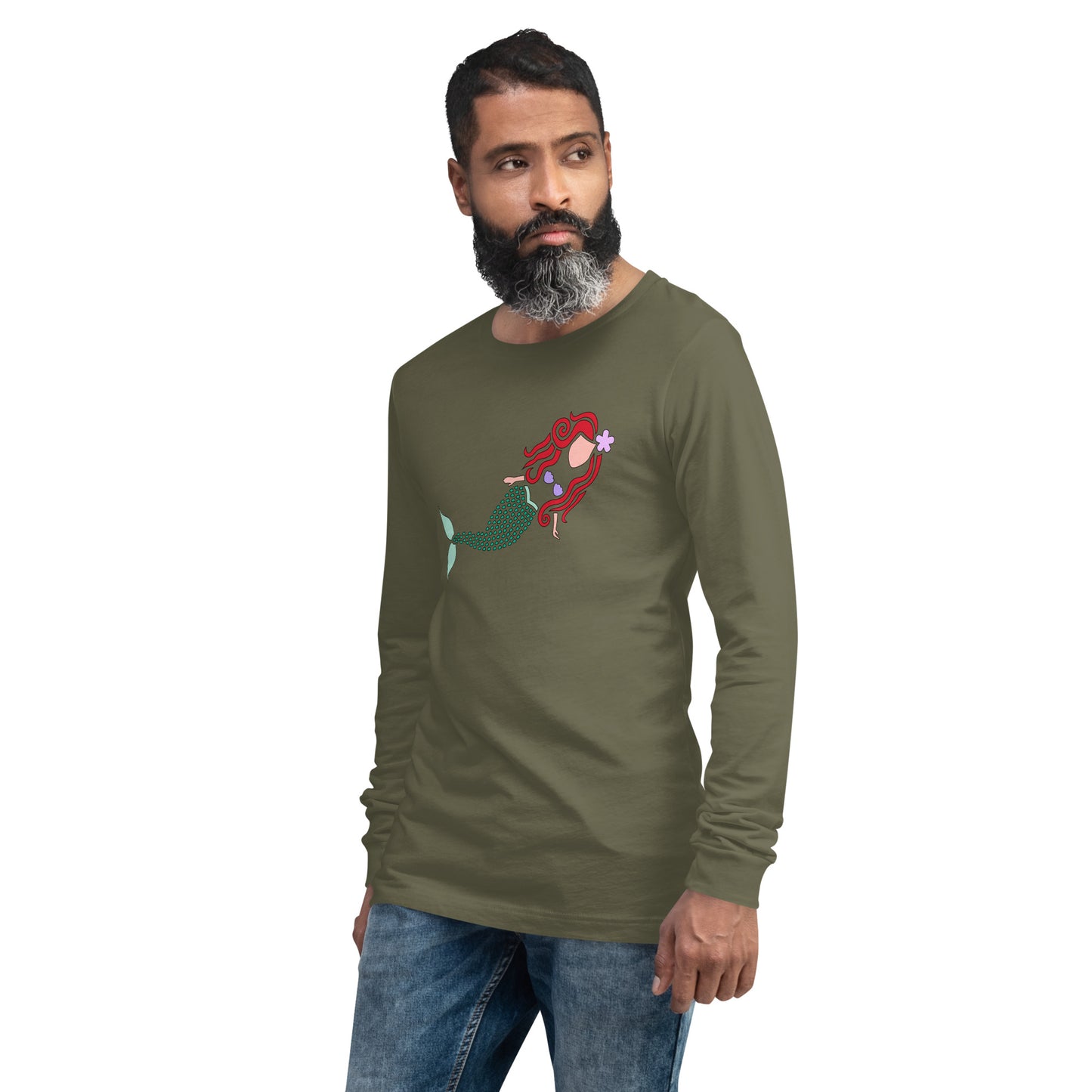 A Mermaid Under the Water Unisex Long Sleeve Shirt