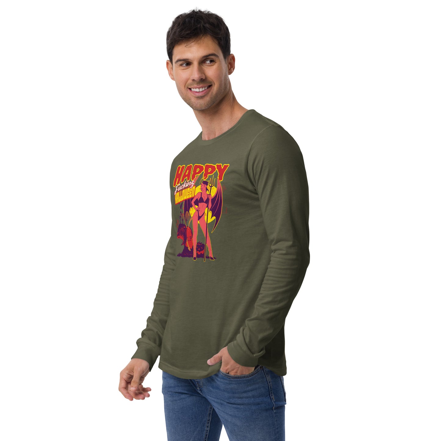 Happy F@#king Halloween Unisex Long Sleeve Shirt