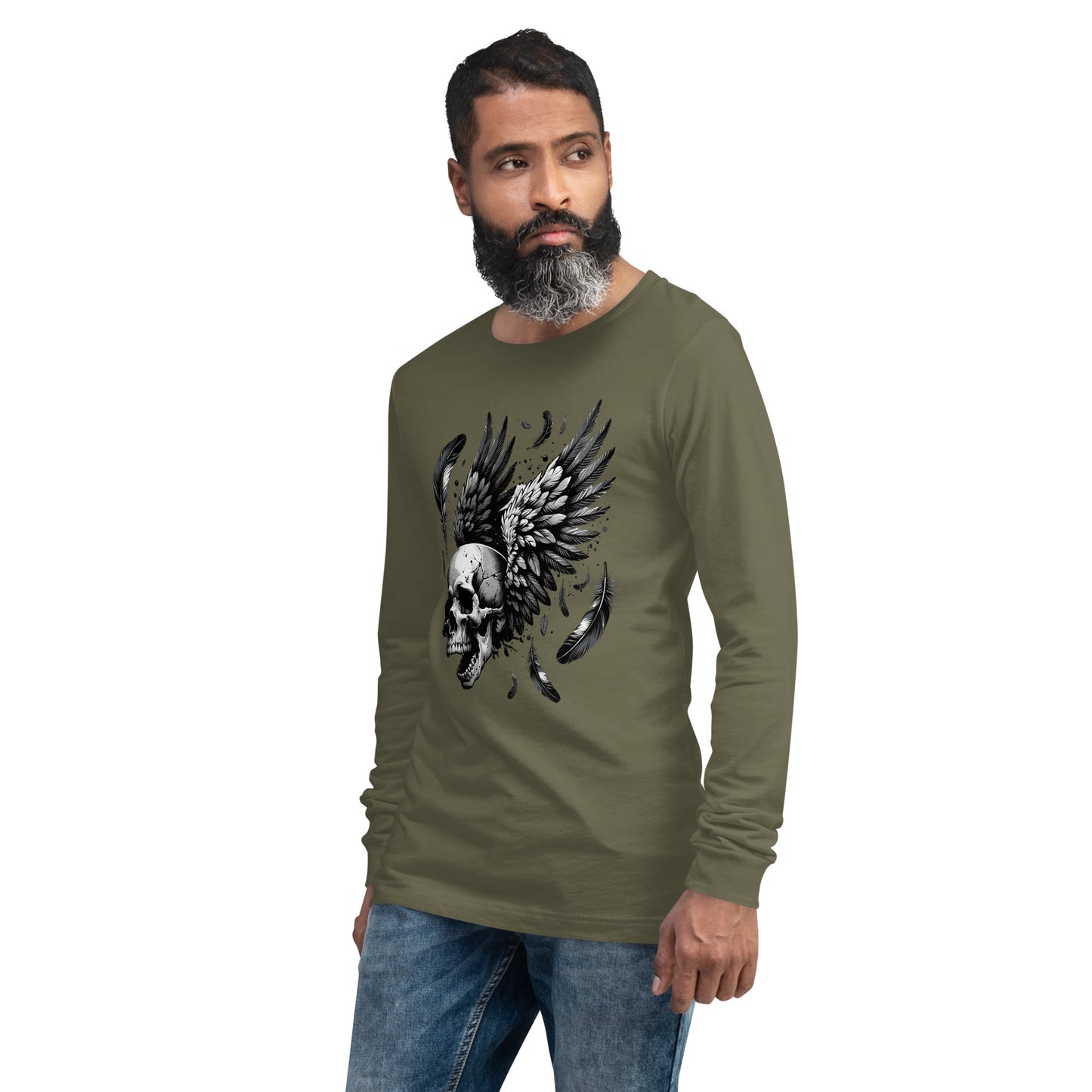 Flying Skull Unisex Long Sleeve Shirt