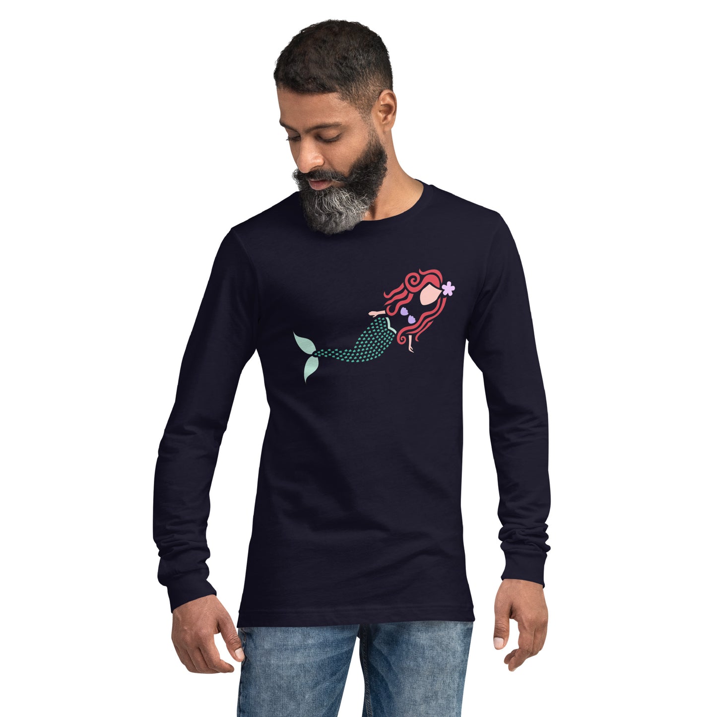 A Mermaid Under the Water Unisex Long Sleeve Shirt