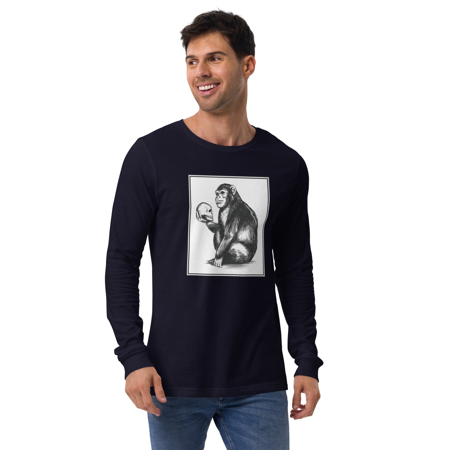 Chimp Thinker Unisex Long Sleeve Shirt