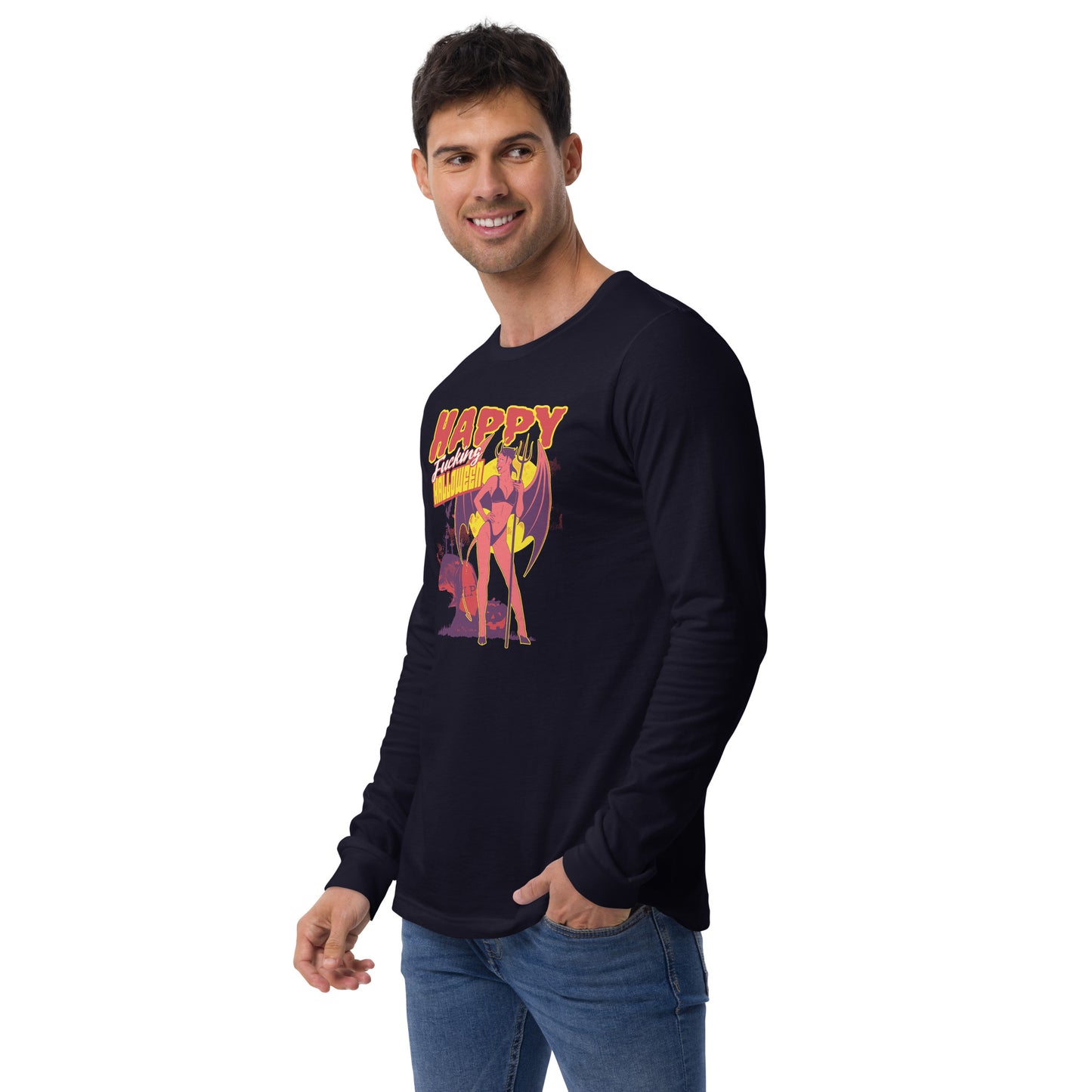 Happy F@#king Halloween Unisex Long Sleeve Shirt