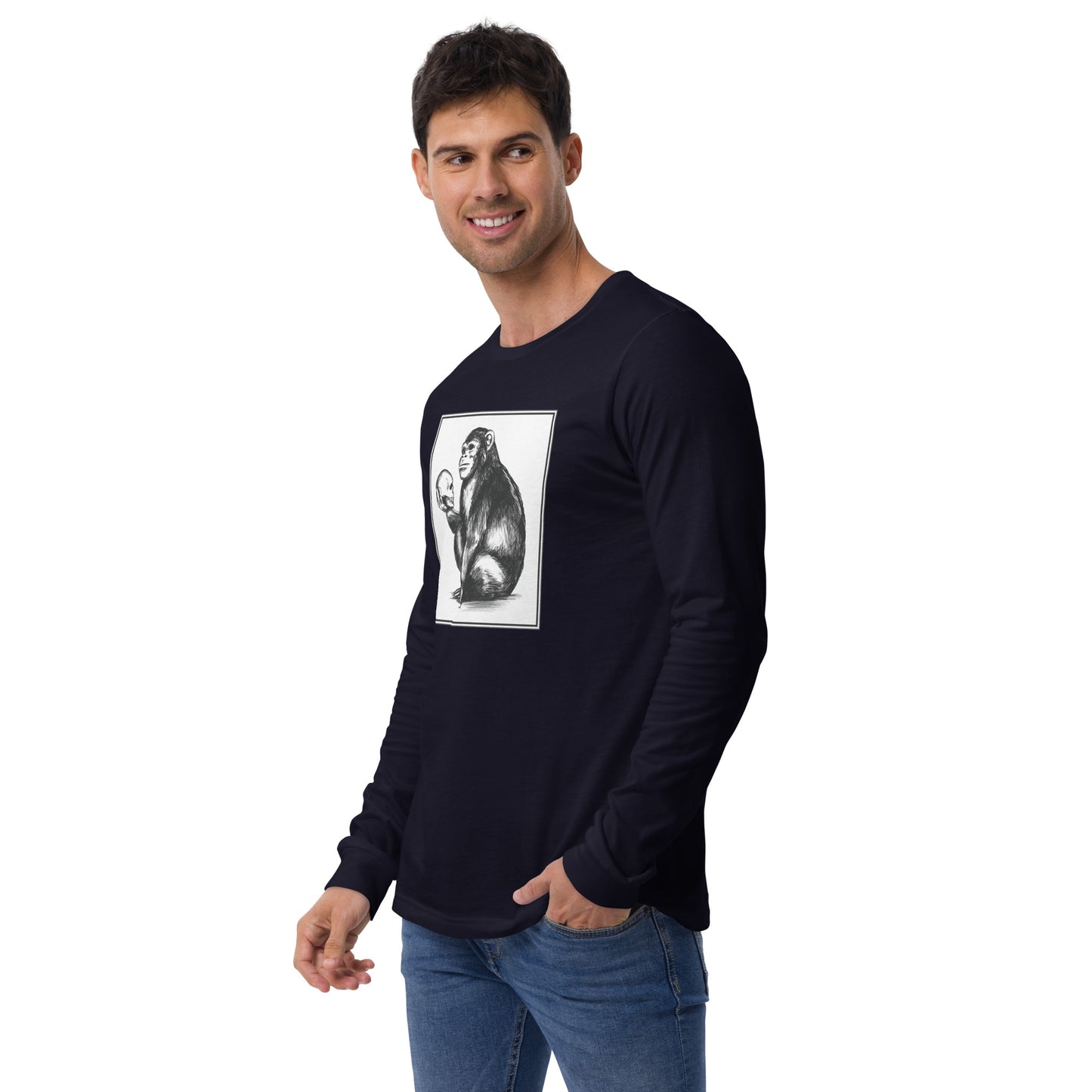 Chimp Thinker Unisex Long Sleeve Shirt