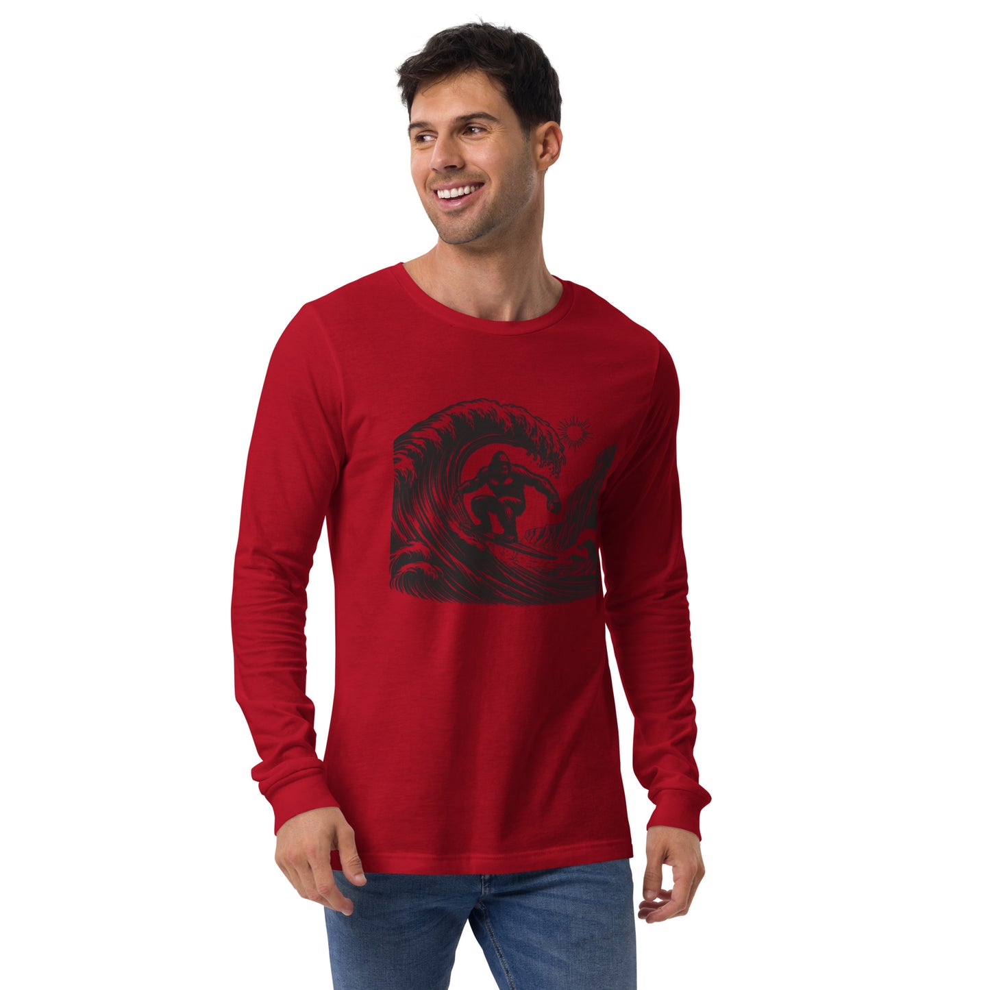 Surfing Ape Unisex Long Sleeve Shirt