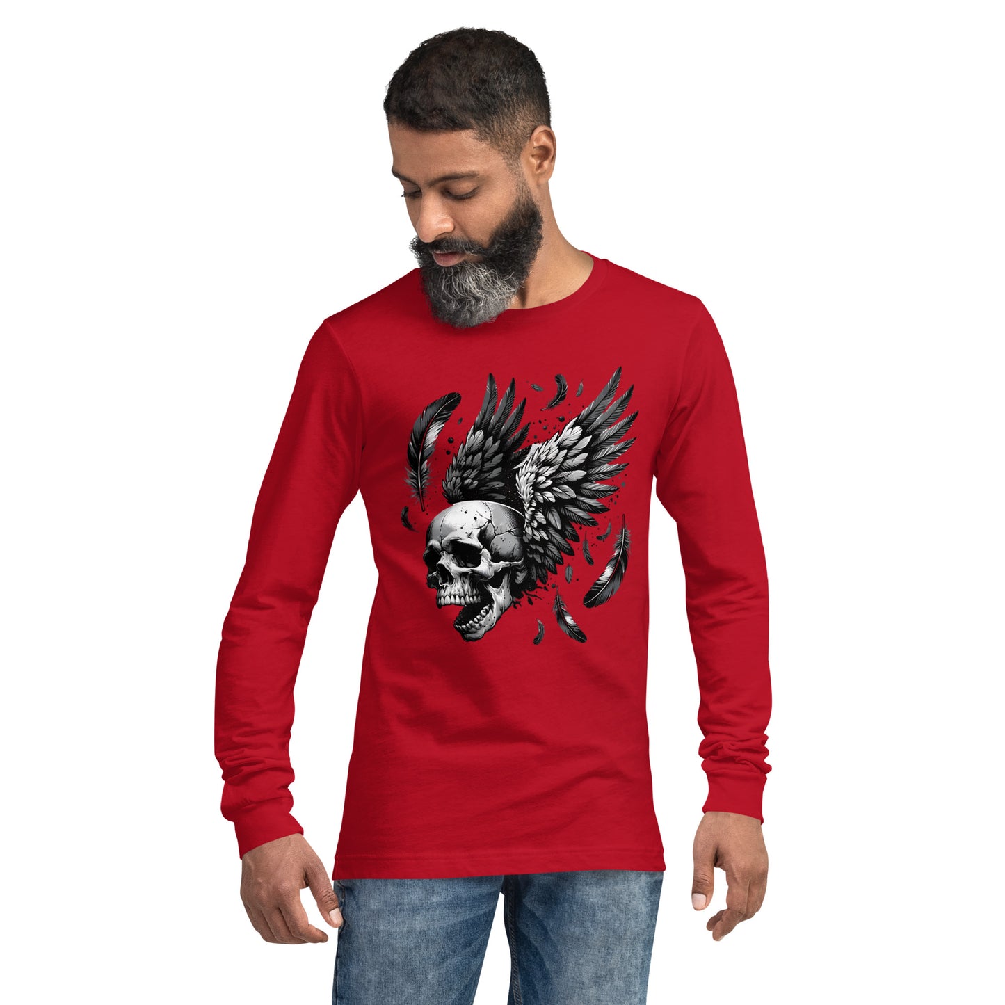 Flying Skull Unisex Long Sleeve Shirt