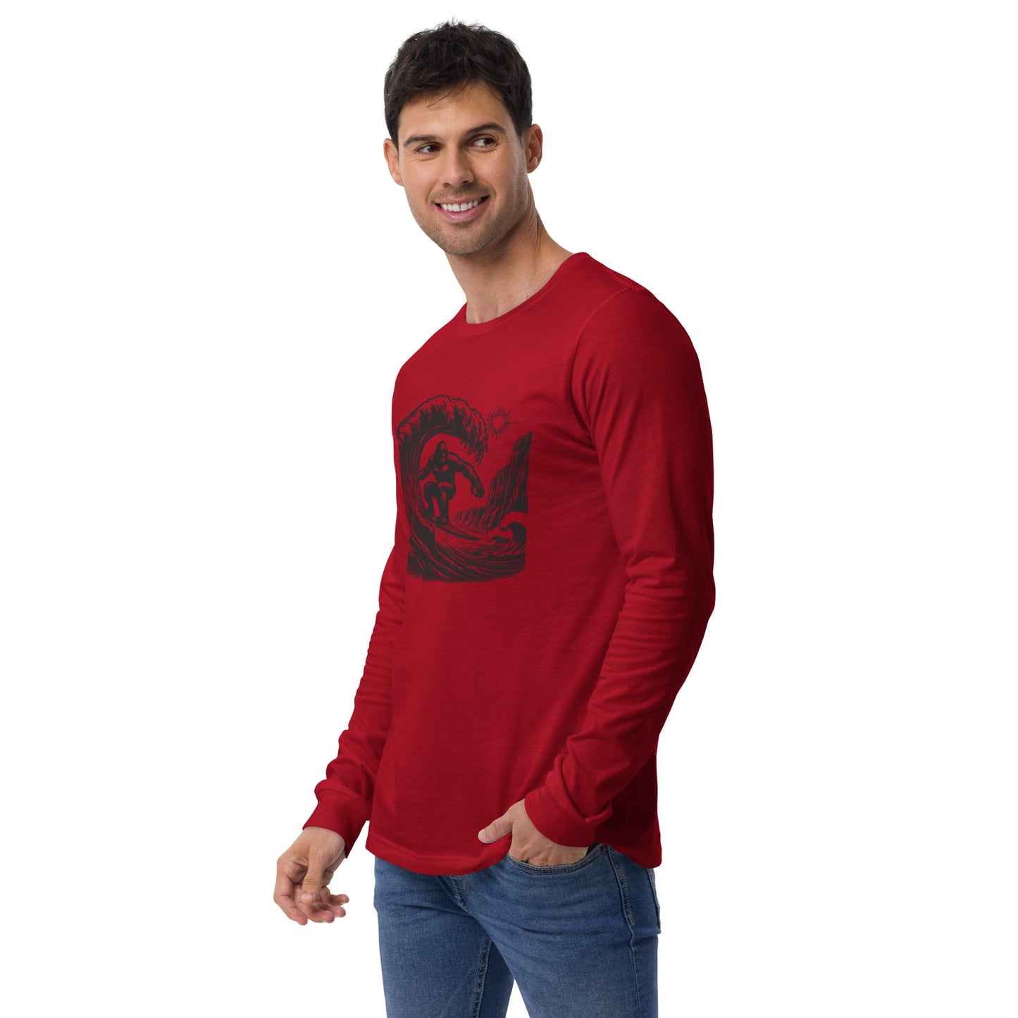 Surfing Ape Unisex Long Sleeve Shirt