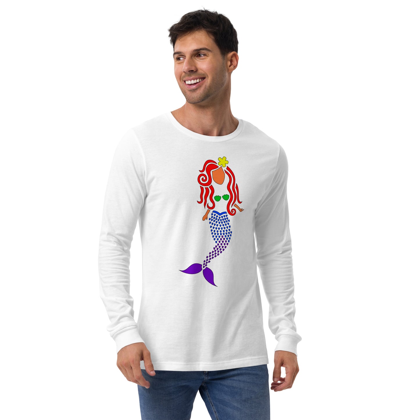 Rainbow Mermaid Unisex Long Sleeve Shirt