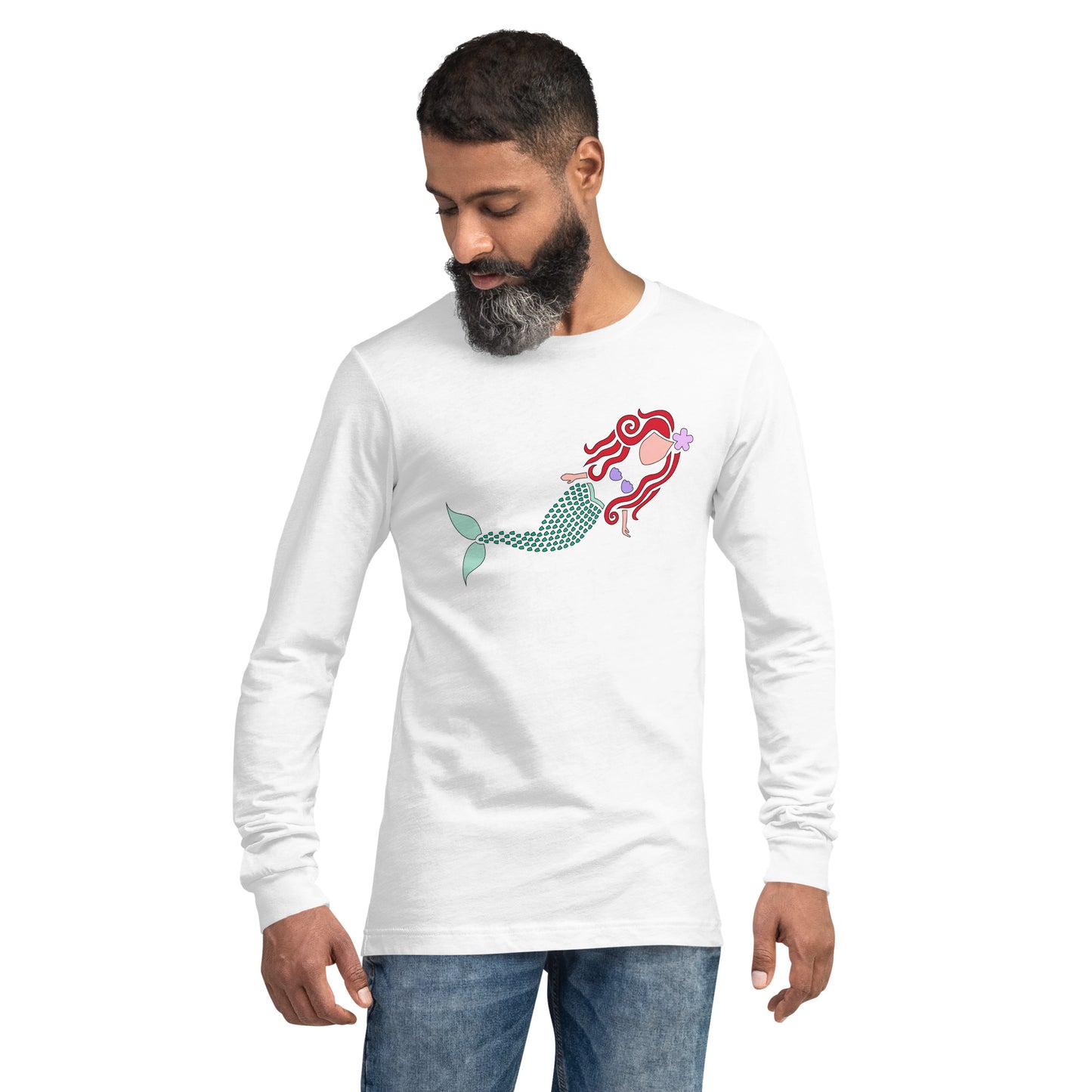 A Mermaid Under the Water Unisex Long Sleeve Shirt
