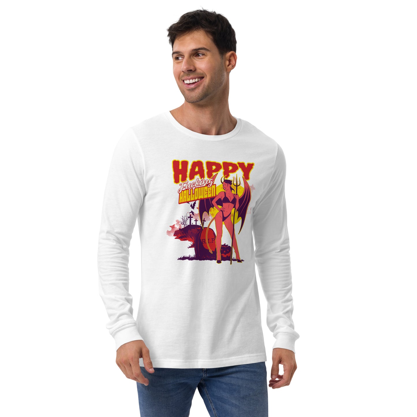 Happy F@#king Halloween Unisex Long Sleeve Shirt