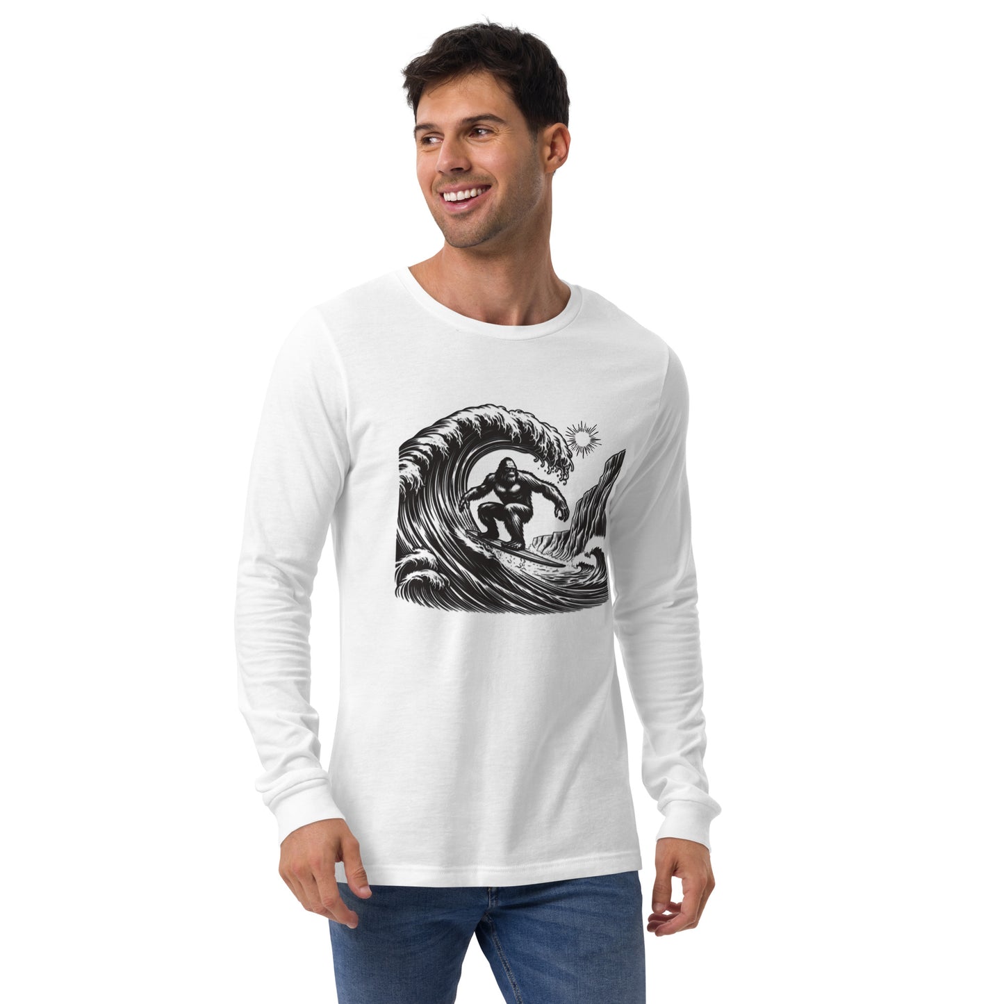 Surfing Ape Unisex Long Sleeve Shirt