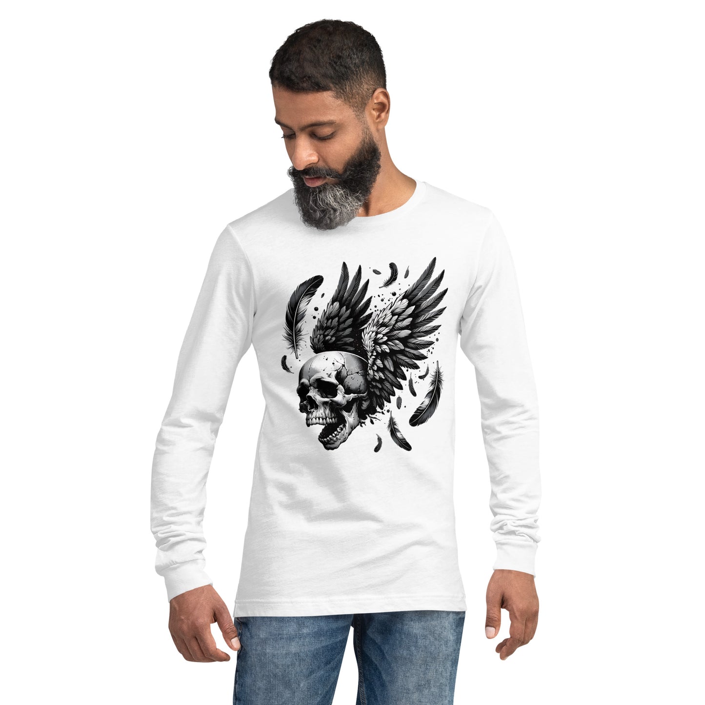 Flying Skull Unisex Long Sleeve Shirt