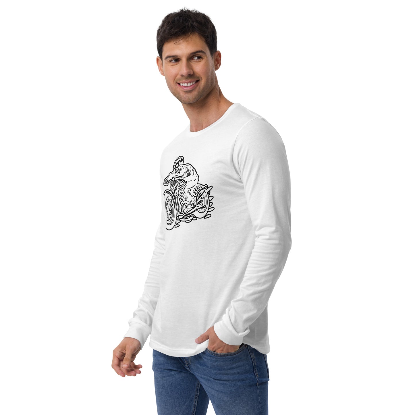 Skeleton Biker Unisex Long Sleeve Shirt