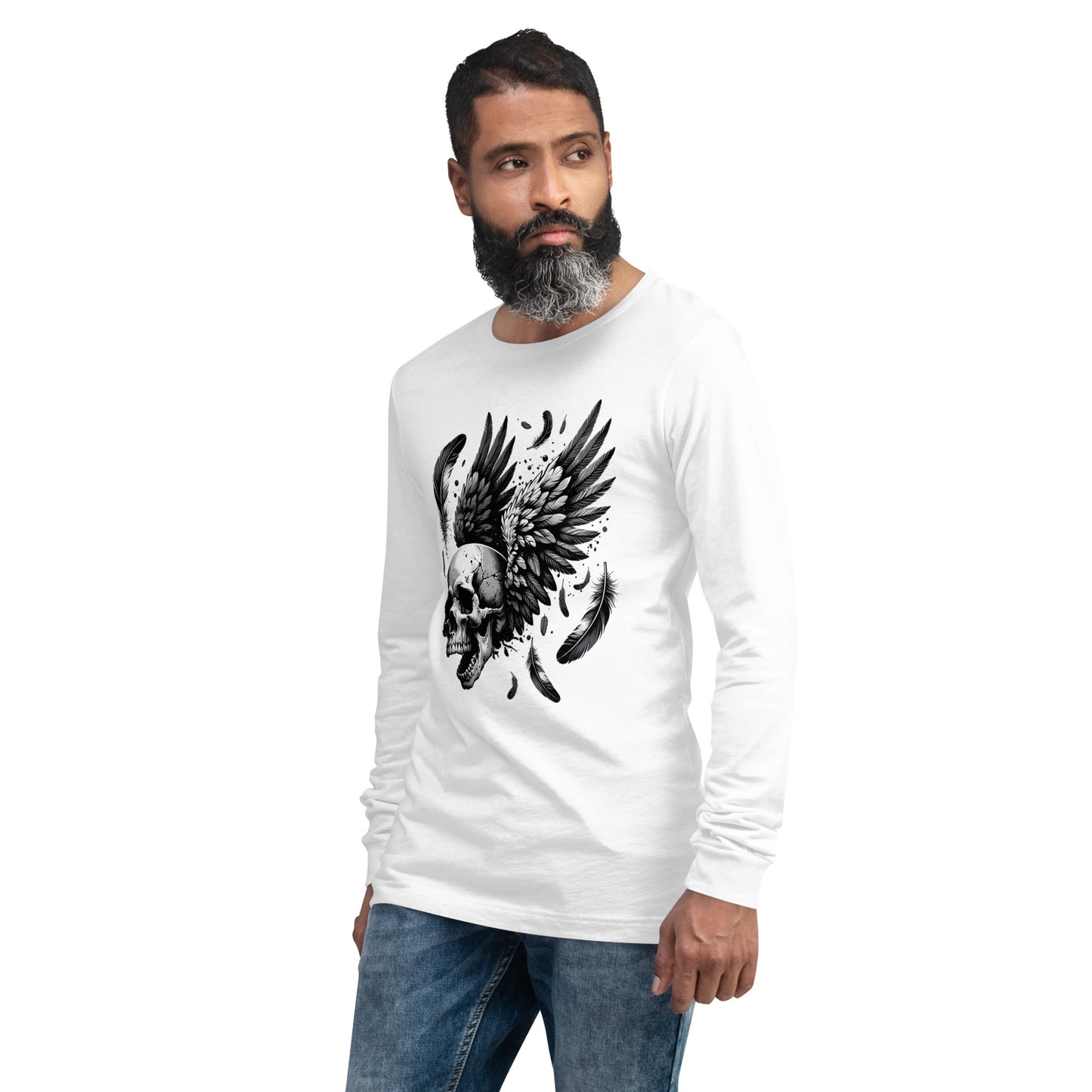 Flying Skull Unisex Long Sleeve Shirt