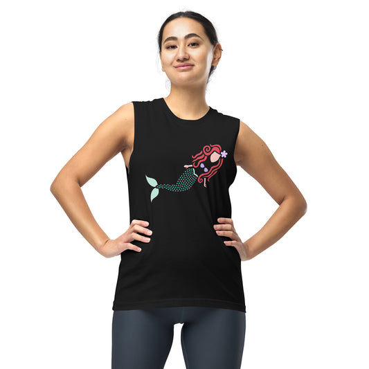 A Mermaid Under the Water Unisex Muscle Shirt