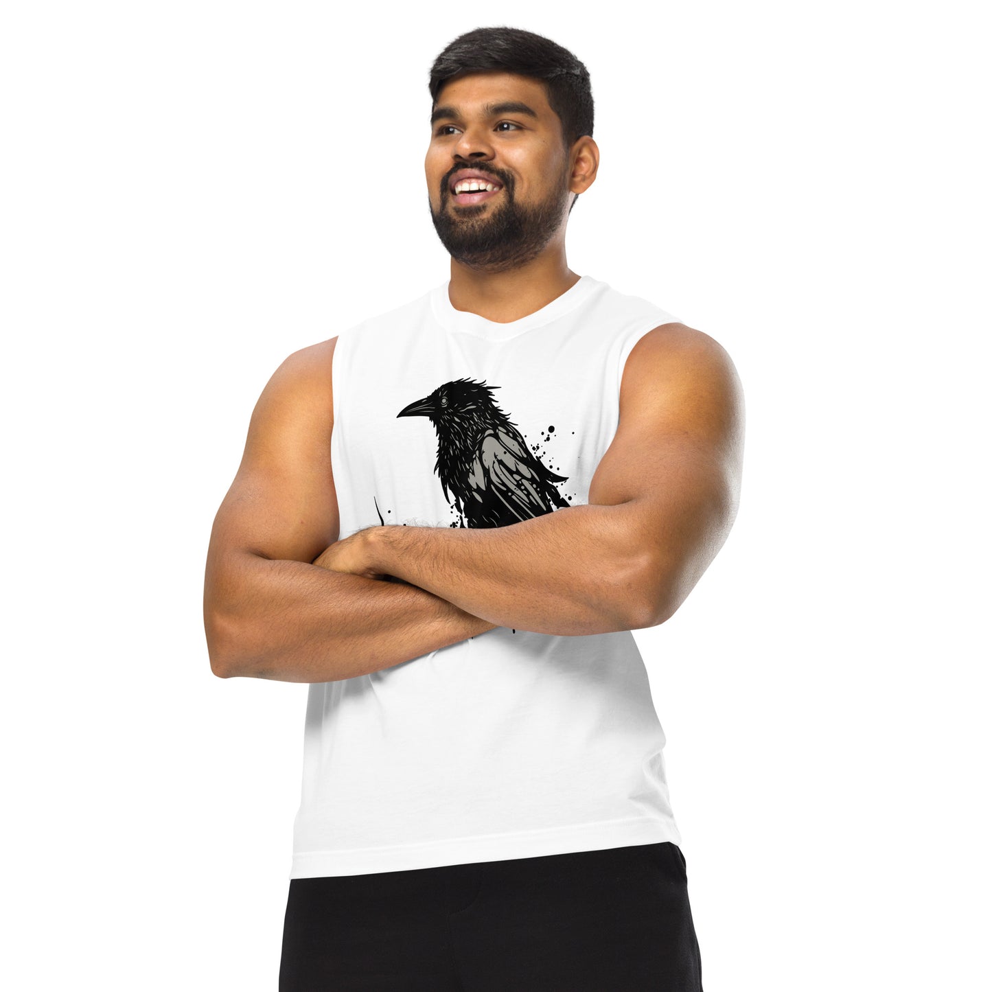 Raven Paint Splatter Unisex Muscle Shirt