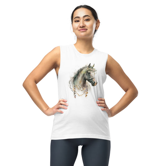 Whimsical Horse Unisex Muscle Shirt