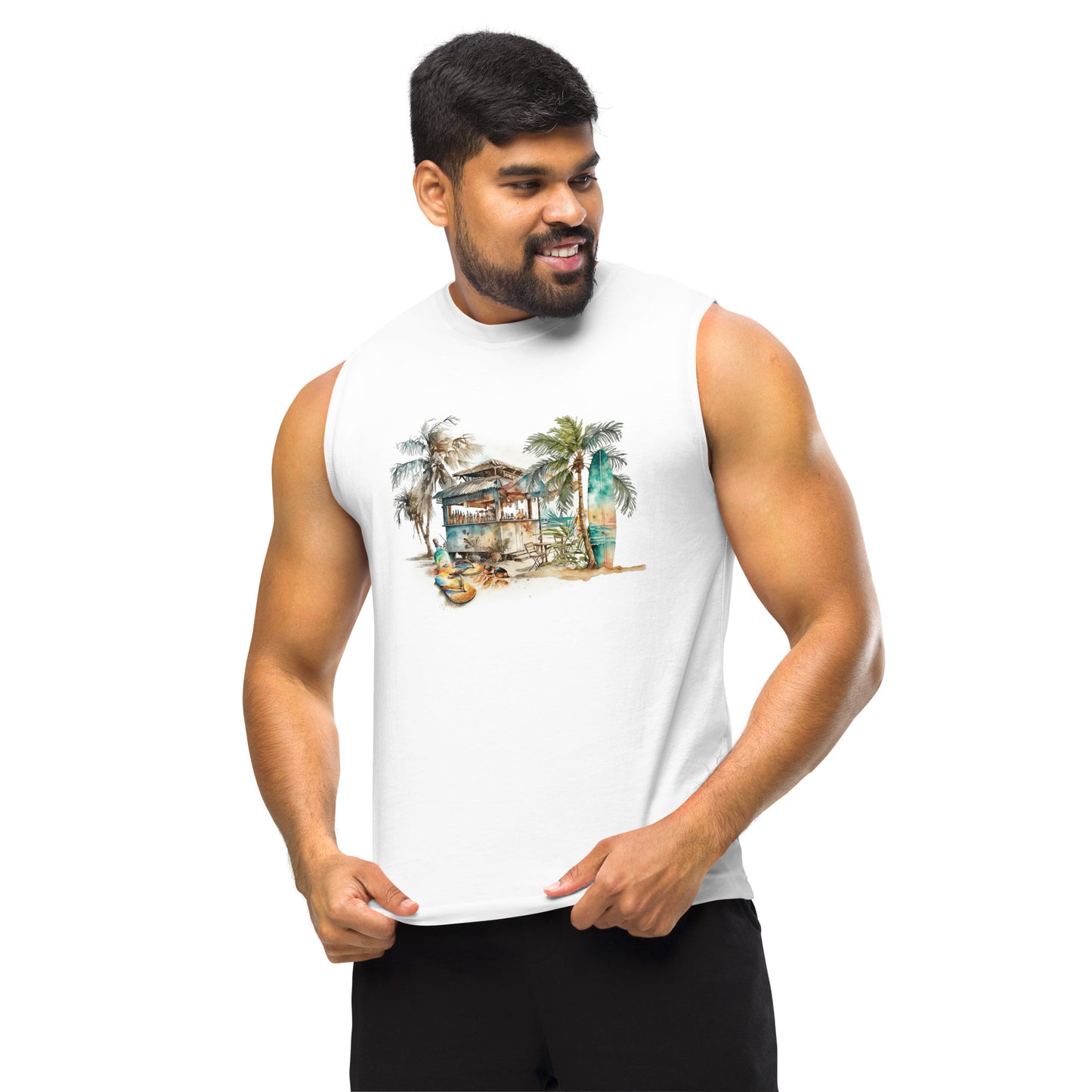 Beach Bar Unisex Muscle Shirt